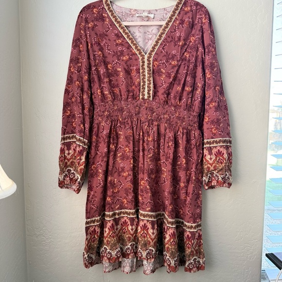 Lucky Brand | Floral Bohemian Boho Western Dress - Picture 2 of 9
